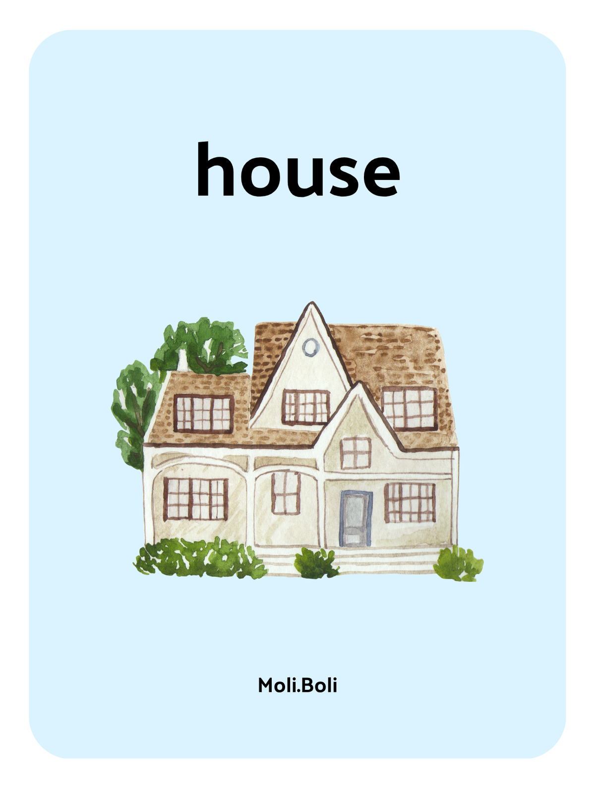 Illustrated home representing heritage language and cultural identity